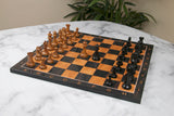 Commemorative Signature Series 3.625" Staunton Chessmen by MANDEEP SAGGU in Distressed Boxwood/Ebony