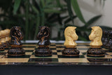Dubrovnik Series 1970 Reproduction 3.75" Luxury Burnt Boxwood Lacquered Chess Set