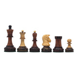 Dubrovink Series 1970 Reproduction 3.75" Luxury Burnt Accacia / Boxwood Chess Set