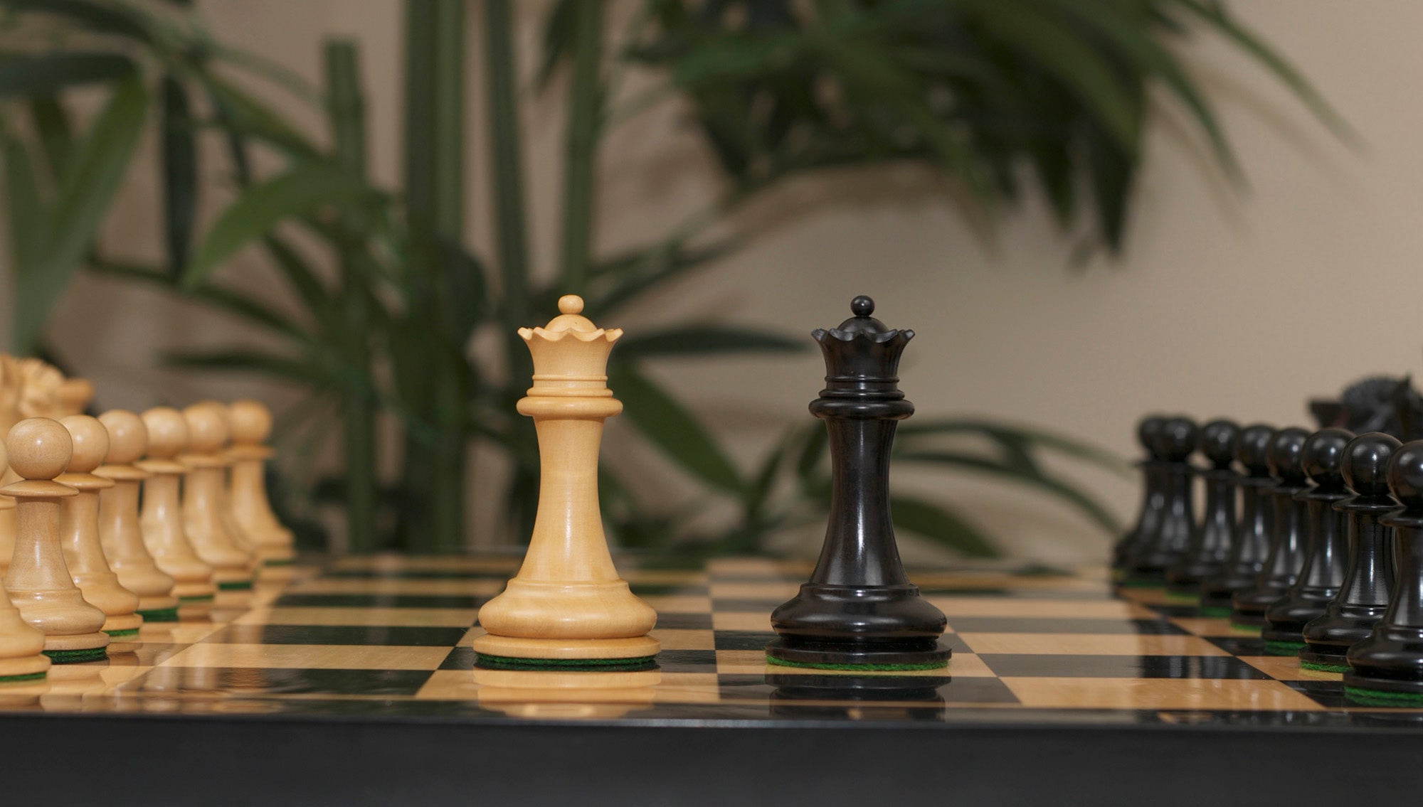 Commemorative Signature Series 3.625" Staunton Chessmen by MANDEEP SAGGU in Boxwood/Ebony