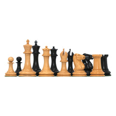 NATHANIEL COOKE SERIES 1849 Natural Boxwood/Ebony Chessmen King: 3.625"