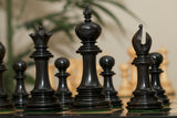 Valluzia Series 4.4" Luxury Staunton Chessmen in Ebony and Boxwood