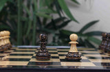 Zagreb '59 Series Luxury Chessmen in Lacquered Burnt Boxwood - 3.75" King Height