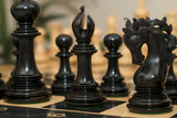 Valluzia Series 4.4" Luxury Staunton Chessmen in Ebony and Boxwood