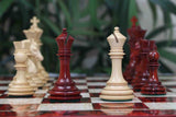 The Stallion of Columbus Series Luxury Staunton Padouk/Boxwood Chess set: King Height 4.4"