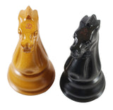 B & Company Antique Reproduction Chess Set in Antiqued Box wood & Ebony wood