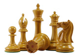 1921 Edition Vintage 4" Reproduction Antiqued wood and Ebony Chessmen