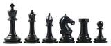 Warrior Series 4" Premium Staunton Chess Set in Ebony and Antiqued Box Wood