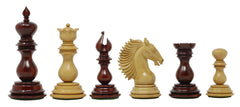 Troy Series Luxury Staunton 4.4" Padouk and Boxwood Chessmen