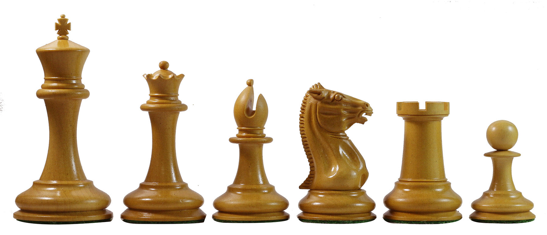 Morphy Cooke 1849-50 Vintage 3.5" Reproduction Chess Set in Antiqued Boxwood