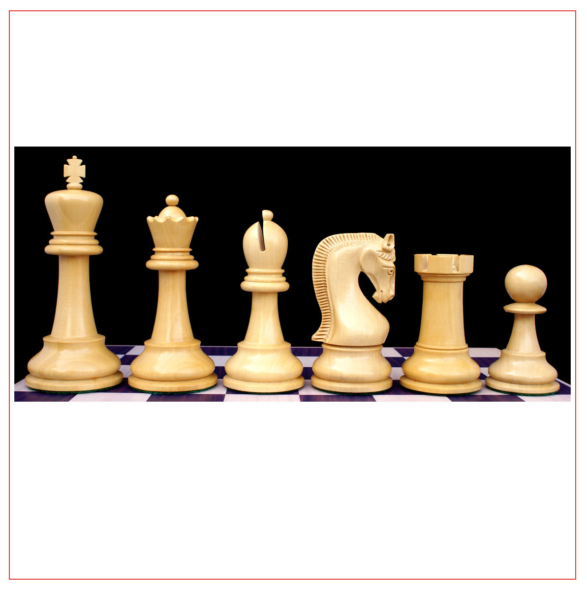 Leningrade Series 4" Ebonised Staunton Chess Set