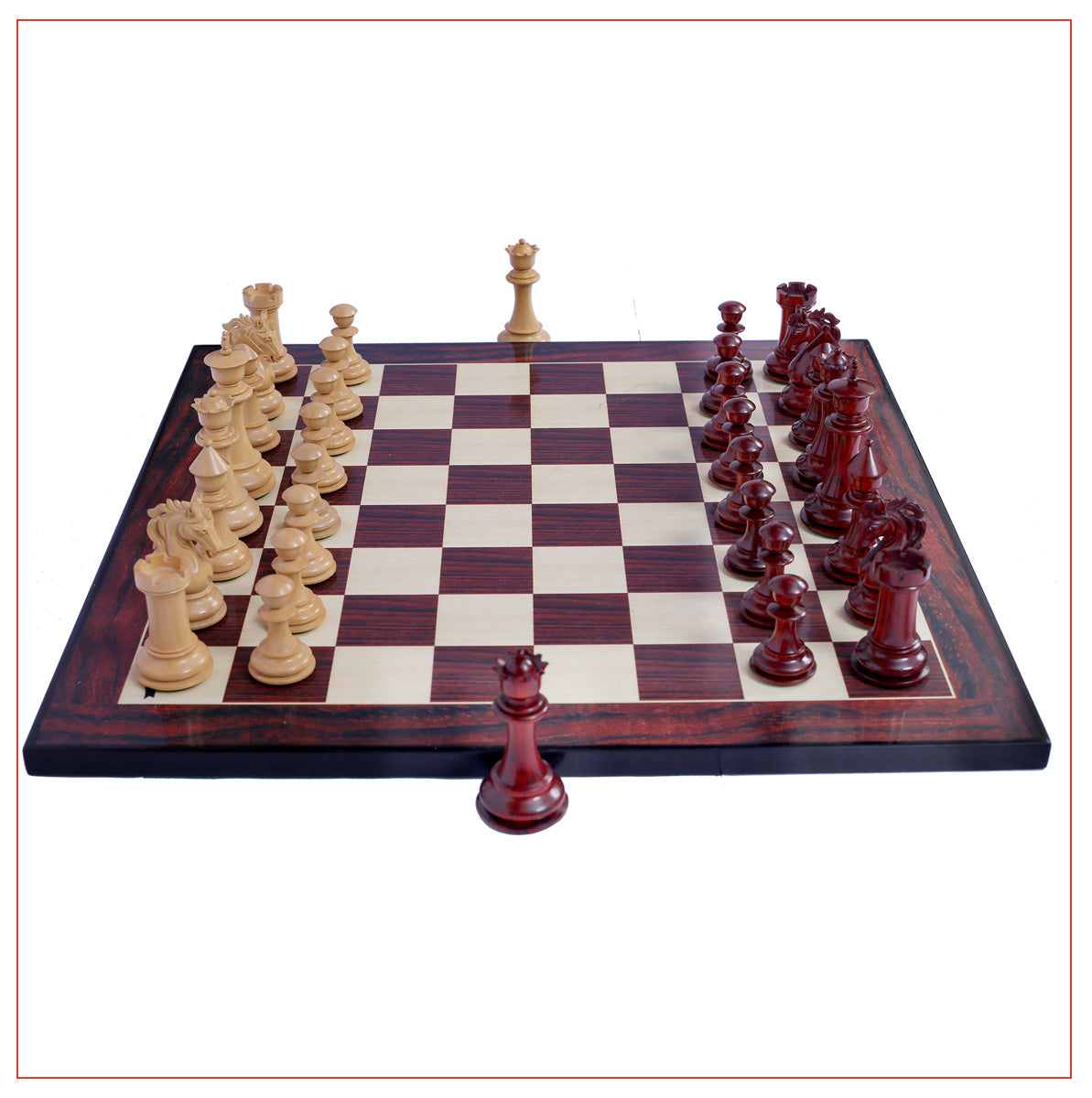 Heritage Series 4.4" Staunton African Padouk Chess Set