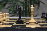 The William Hallett 1860 London Chess Set in Natural Boxwood/Ebony - 3.5" King