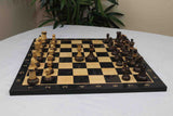 Dubrovink Series 1970 Reproduction 3.75" Luxury Burnt Boxwood Chess Set
