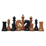 The Herman Steiner Commemorative Series Chess Pieces in Antiqued Boxwood and Ebony - 5.0" King