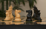 Emil Kemeny 1892-93 Reproduced Staunton 3.75" Chessmen in Non-Antiqued Boxwood/Ebony Wood