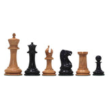 1849 Early Version Reproduced 4.4" Chess Set in Distressed Boxwood/Ebony