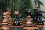 THE 1951-1954 "ČESKÁ KLUBOVKA" FIDE TOURNAMENT CZECH REPRODUCED CHESSMEN IN EBONY WOOD & DISTRESSED BOXWOOD - 4.0" KING