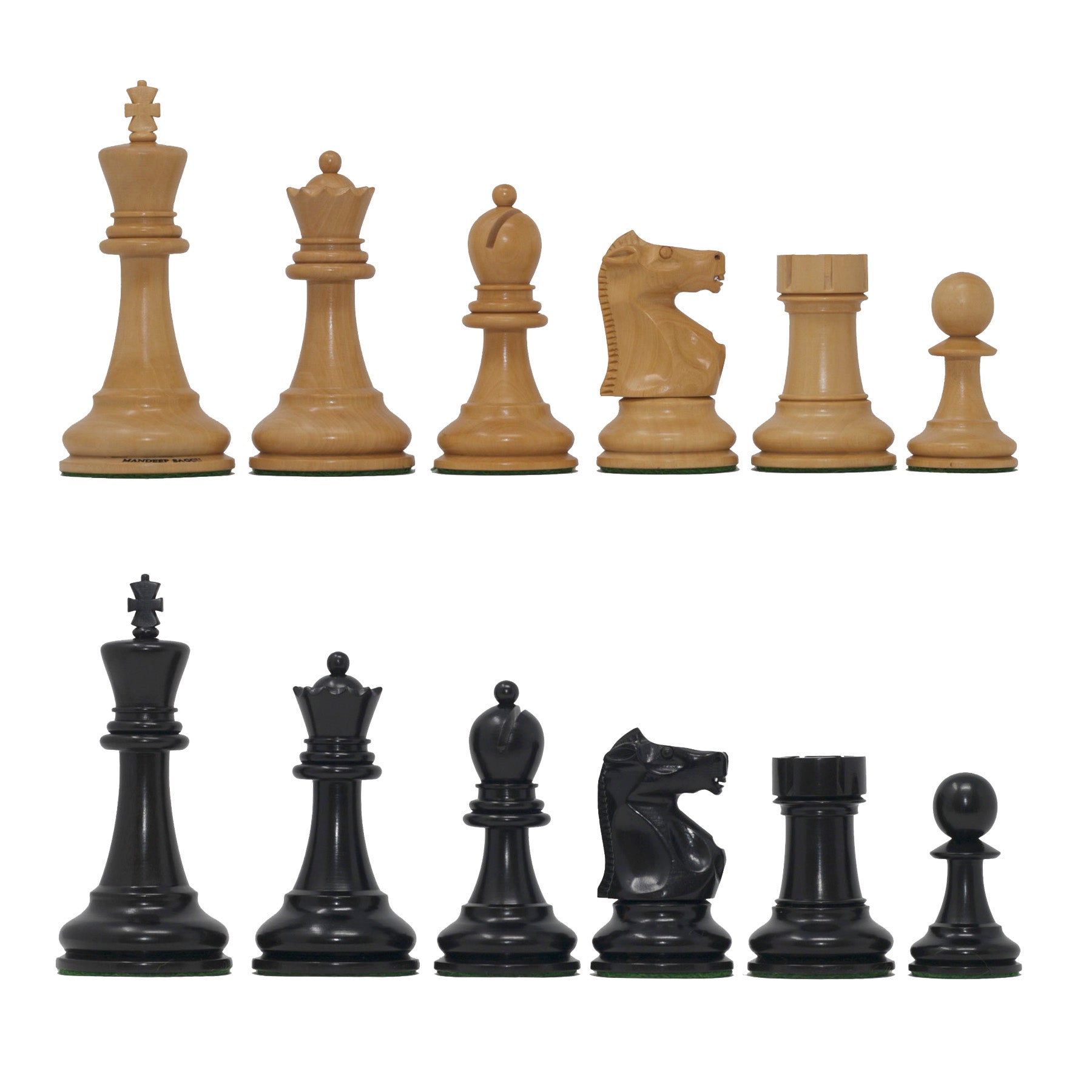 Grand Revivals: Fischer-Spassky / 1972 World Championship 3.75" Ebony Chessmen