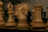 Valluzia Series 4.4" Luxury Staunton Chessmen in Ebony and Boxwood