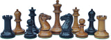 Walter Grimshaw 1854 Circa Reproduction Staunton Distressed Antiqued/Ebony Chess Set