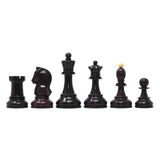 Dubrovink Series 1950 Vintage Reproduction 3.75" Chess Set in Natural Boxwood/Indian Rosewood