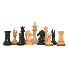 Chariot of Selene Series 4.4" Luxury Staunton Chessmen in Ebony Wood