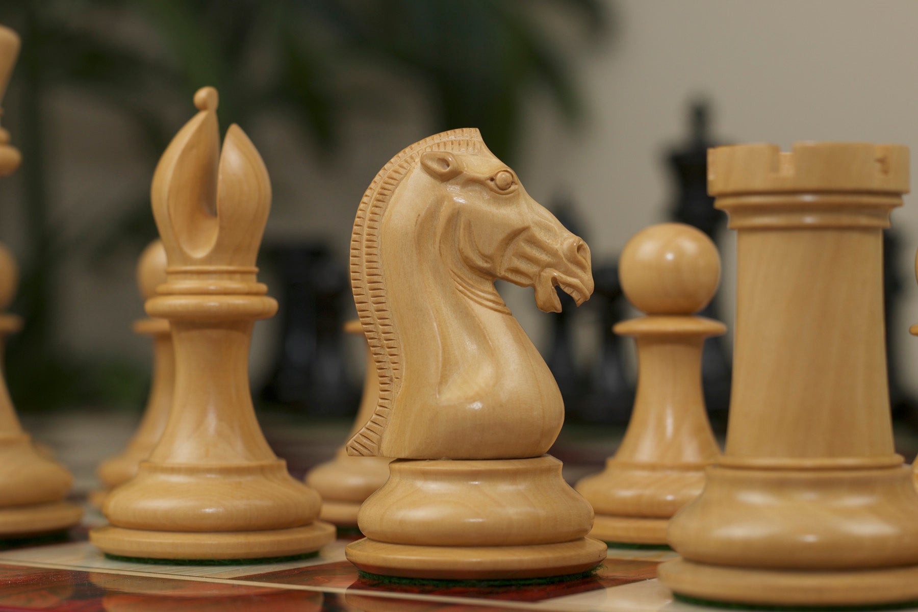 Chariot of Selene Series 4.4" Luxury Staunton Chessmen in Ebony Wood