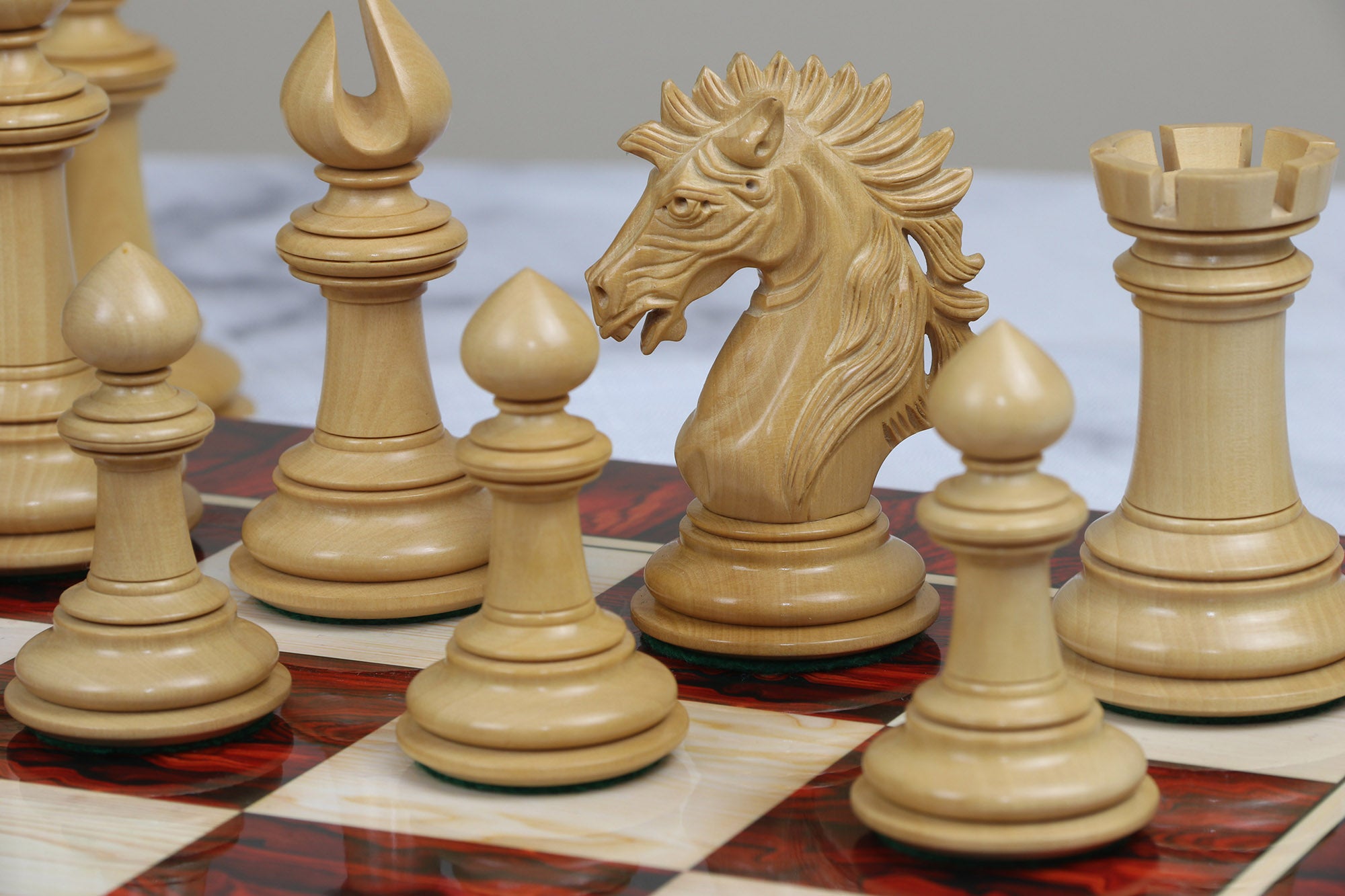 The Arthurian Series 4.4 Luxury Artisan Ebony Wood Chess Pieces