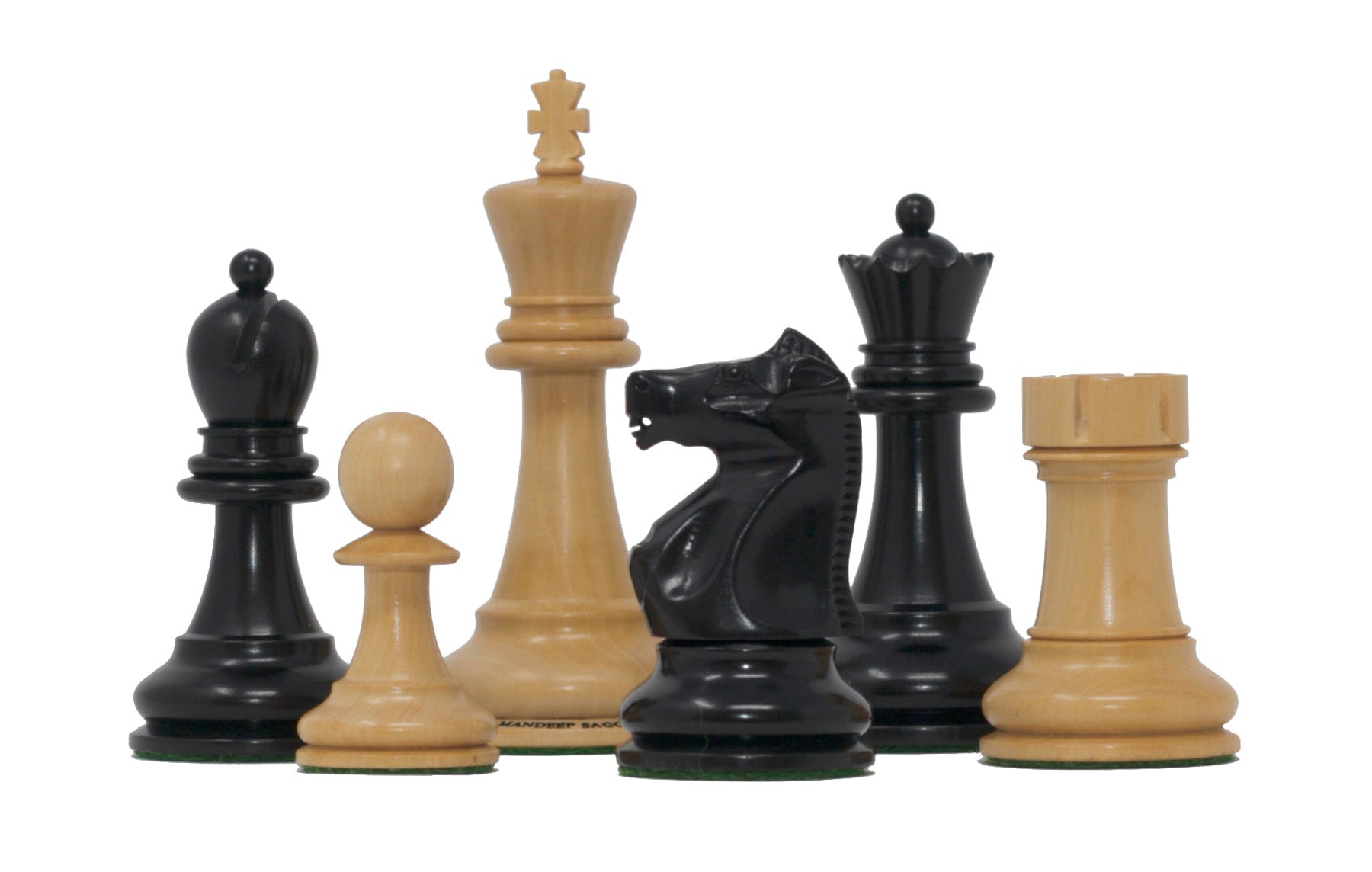 Fischer-Spassky / 1972 World Championship 3.75" Ebony Chessmen