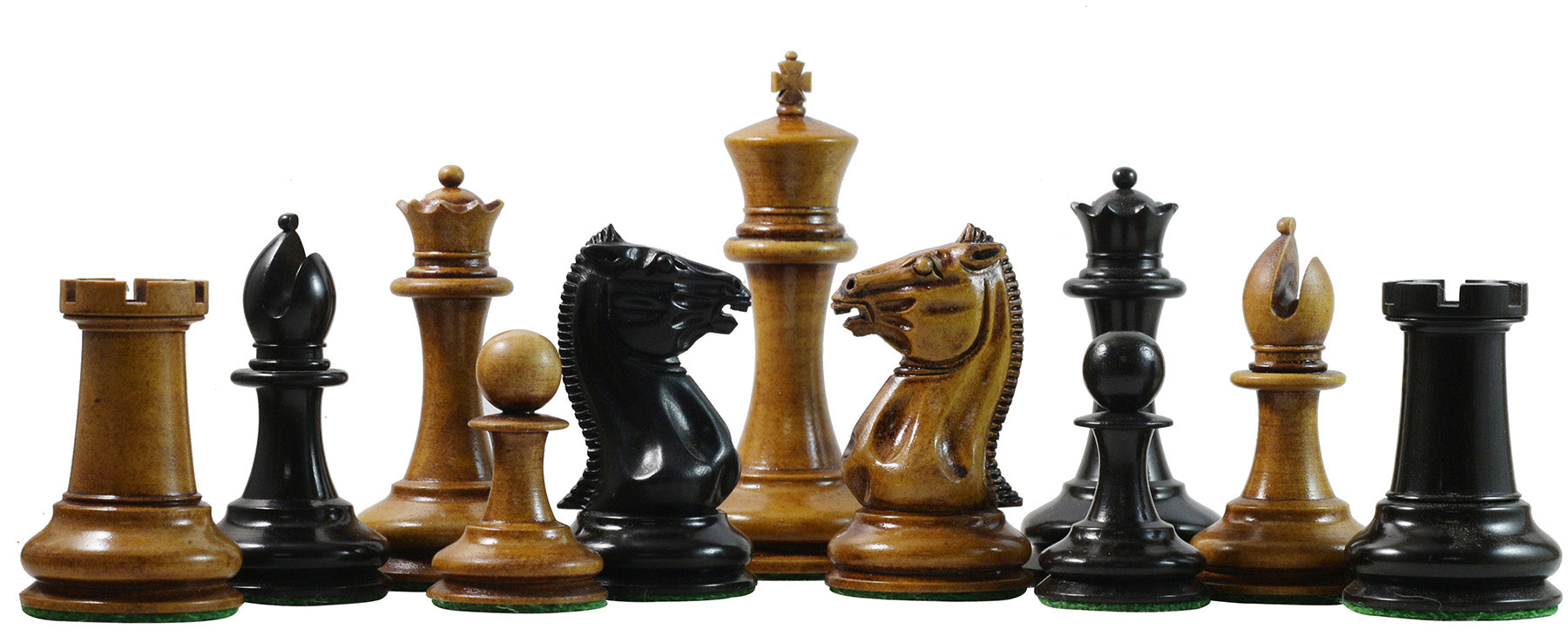 Morphy Cooke 1849-50 Vintage 3.5" Chess Design in Distressed Antique look and Ebony Wood