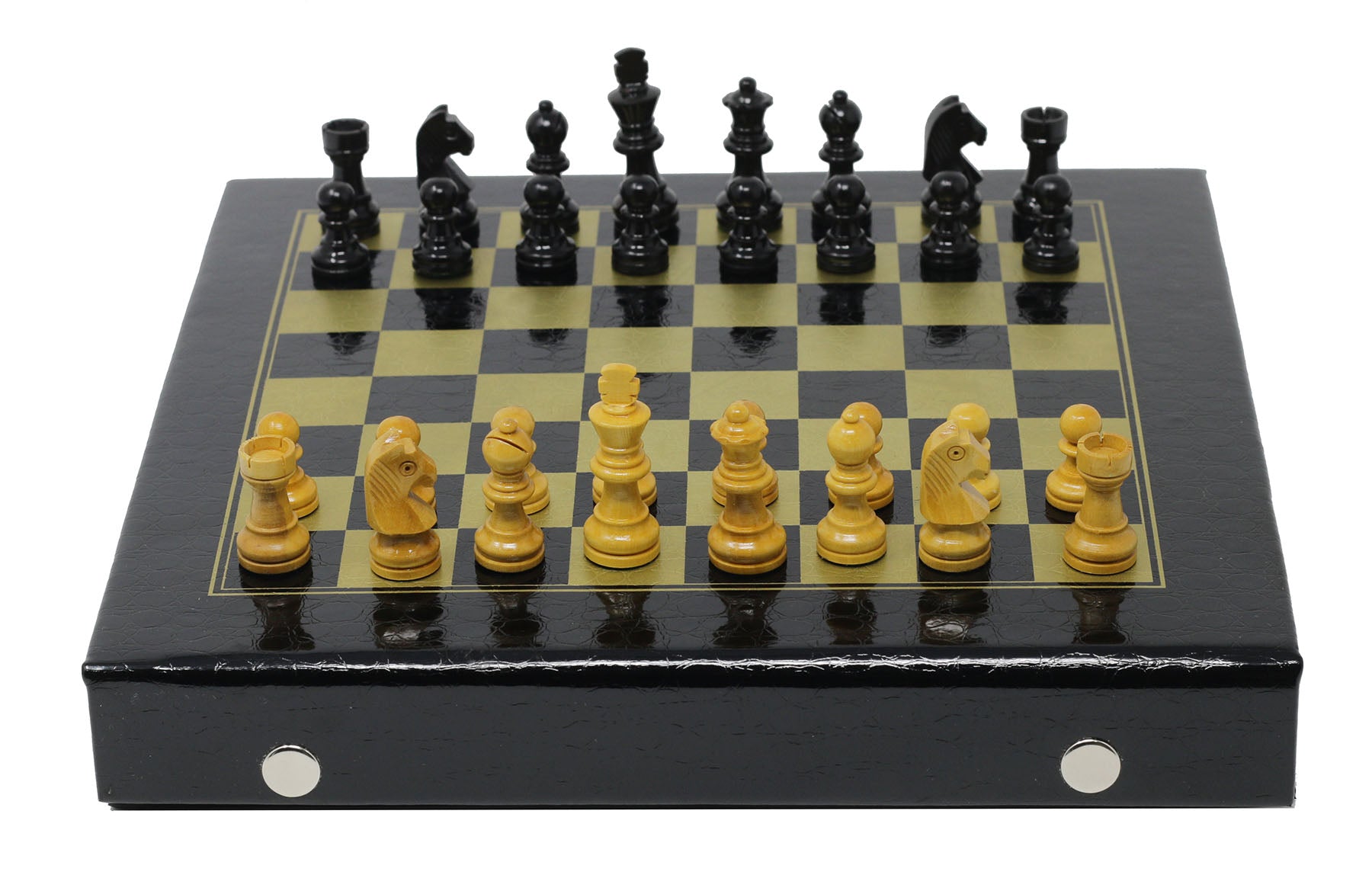 Leatherette Magnetic Self Storage Chess Box