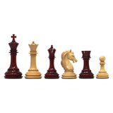 The Stallion of Columbus Series Luxury Staunton Padouk/Boxwood Chess set: King Height 4.4"