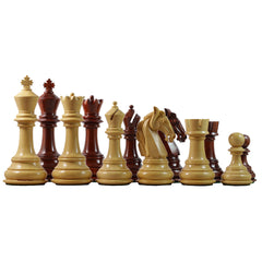 Columbian Series 4.5" Premium Staunton Chess Set in African Padouk and Box wood