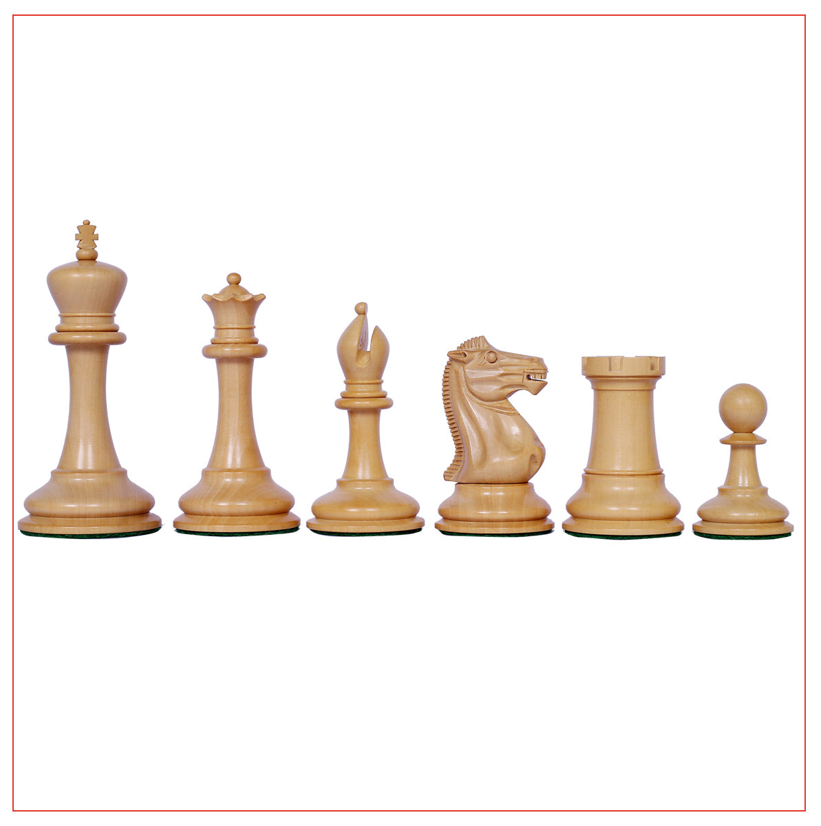 Championship Series 3.5" Ebony Wood Staunton Chess Pieces