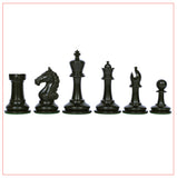 Antique Warrior 4" Chess Set in antiqued box wood and ebony wood
