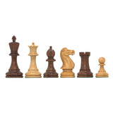 Aron Series Luxury 4" Luxury Staunton Chess Pieces in Boxwood & Golden Rosewood