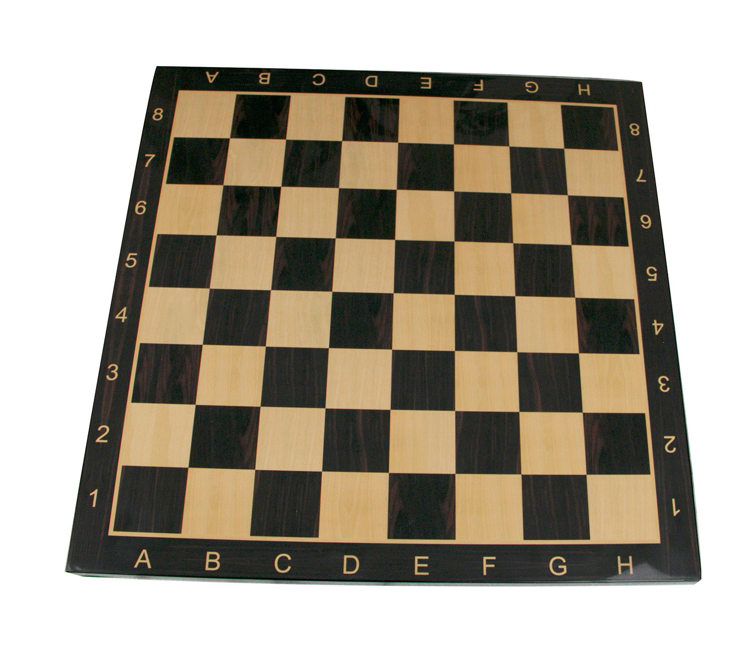 Luxury Chess Board with Square size 2.25" with Notations in Ebony/Maple Look
