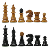 Old Vienna Style Coffee House 1900 Reproduction 4.5" Distressed Antiqued/Ebony Chess set