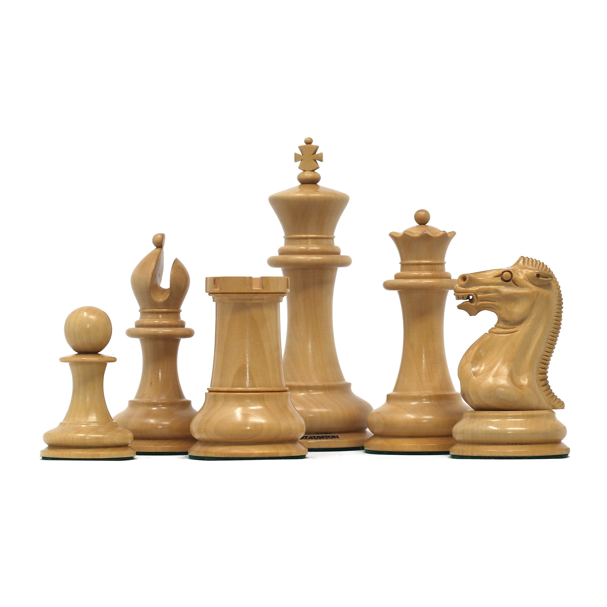 Original Reproduction Nathaniel 1849 Vintage 4.4" Chess Pieces in Boxwood & Ebony