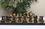 Leningrad Series 4" Luxury Staunton Chess Set in Lacquered Burnt Boxwood