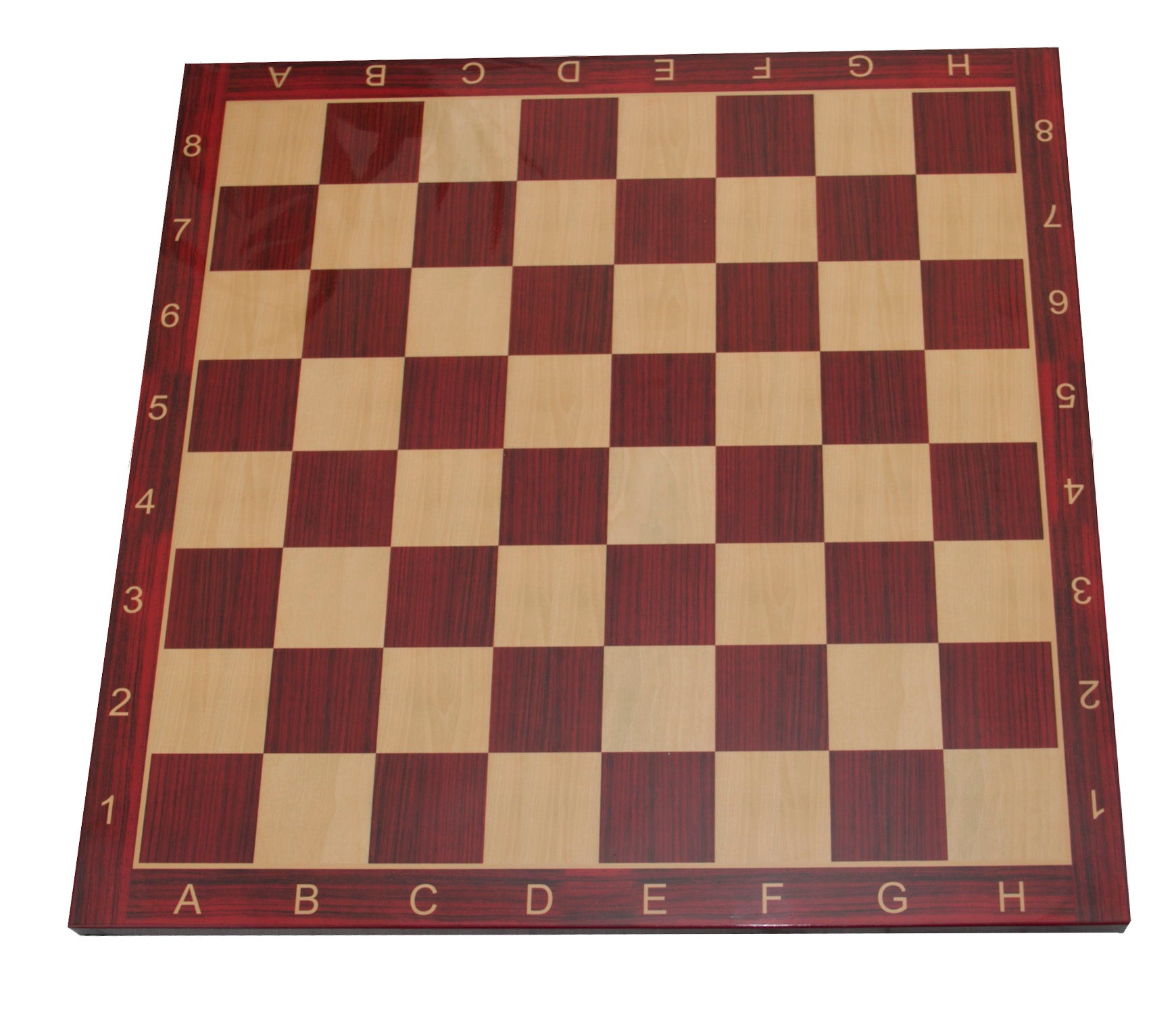 Chess Board with Notations square size 2.5" X 2.5" Padouk for 4.25" to 4.5"  Chess Set