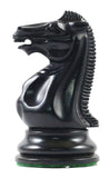 Anderson 1855-60 Reproduction 4.4" Staunton Chessmen in Antiqued Boxwood & Ebony