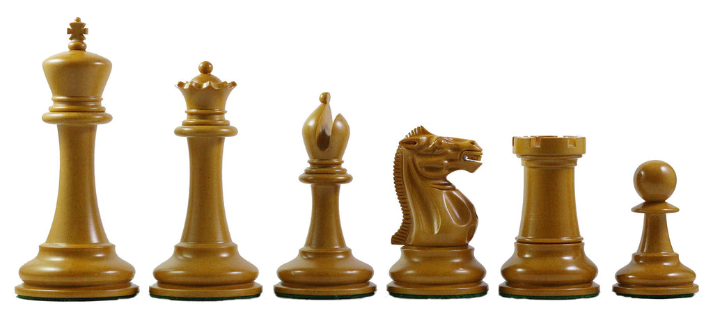 Emil Kemacny 1892-93 Reproduction Staunton Chess Set in Ebony/Antiqued Box wood