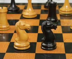 Reproduction Vintage B & Co 1860s Antique Chess Set in Ebony / Antique ...