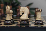 Leningrad Series 4" Luxury Staunton Chess Set in Burnt Gold Rosewood & Boxwood