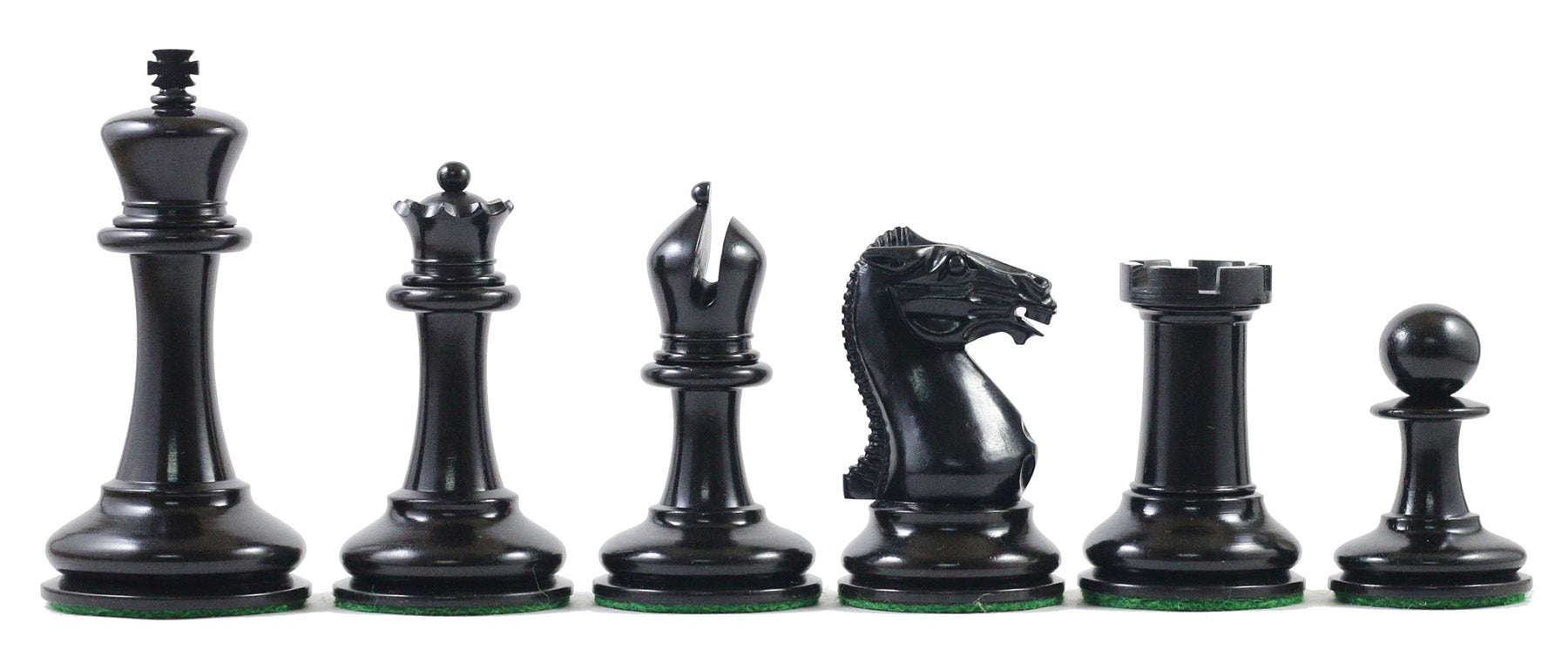 Walter Grimshaw 1854 Circa Reproduction Staunton Antiqued Boxwood/Ebony Chess Set