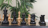 1849 Early Version Reproduced 4.4" Chess Set in Distressed Boxwood/Ebony