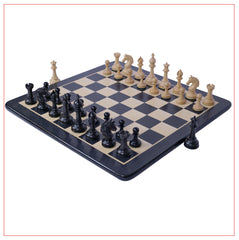 Chess Board with square size 2.25" in Ebony and Maple Wood Look