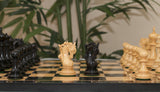Valluzia Series 4.4" Luxury Staunton Chessmen in Ebony and Boxwood